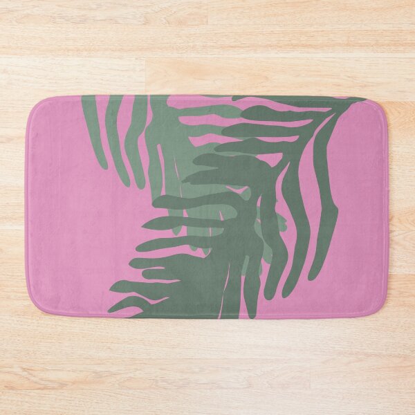 Item preview, Bold Overlapping Fern Leaves Illustration, Pink Background designed and sold by FawnFeatherCo.