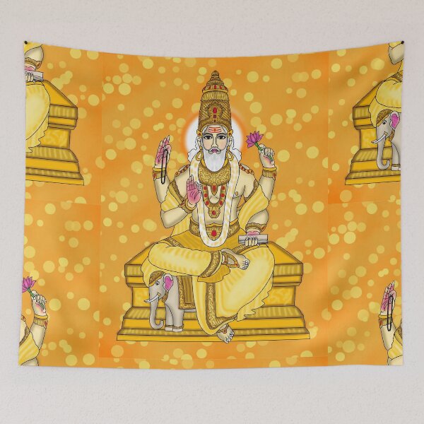 Item preview, Lord Brihaspati Artwork | Divine Guru of the Gods Digital Illustration designed and sold by Harshit_Digital_Arts.