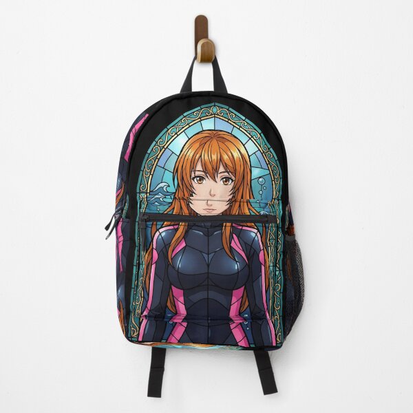 Item preview, Aina Yoshiwara Grand Blue Futuristic Ocean Stained Glass Anime Girl designed and sold by mildaclairmo.