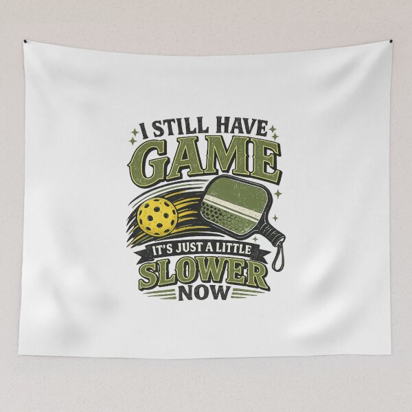 Item preview, I Still Have Game It's Just a Little Slower Now Funny Pickleball | Vintage Sports Humor | Still Got It Collection designed and sold by SoulThread Studio.