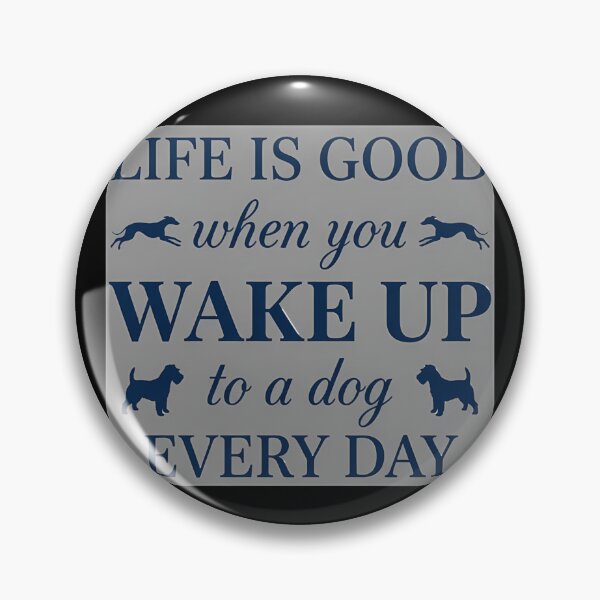 Item preview, Life is good when you wake up to a dog every day. Cute german shepherd quote in gradient style Essential T-Shirt designed and sold by Cafe18.