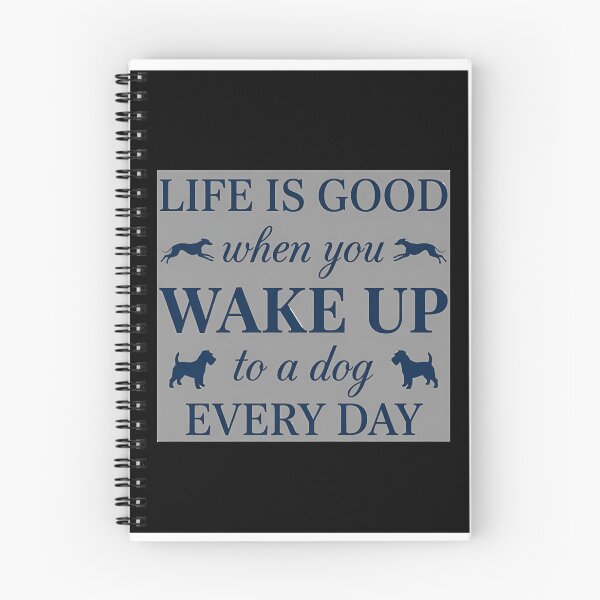 Item preview, Life is good when you wake up to a dog every day. Cute german shepherd quote in gradient style Essential T-Shirt designed and sold by Cafe18.
