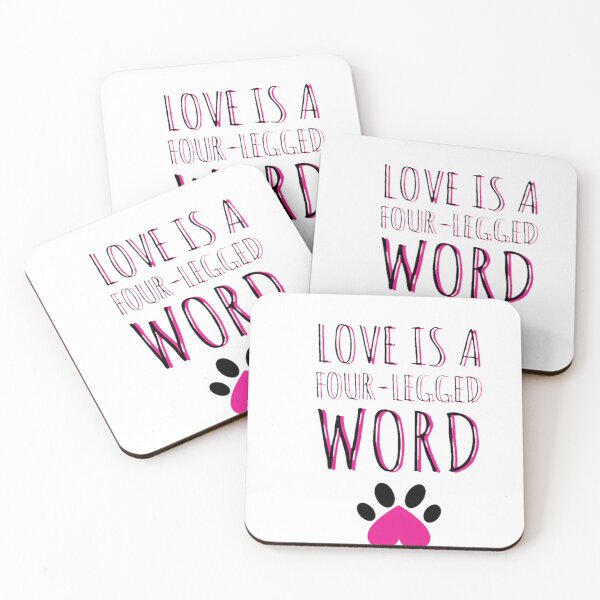 Item preview, Love is a four-legged word dogs dog lover Oversized T-Shirt designed and sold by JJLetterDesigns.