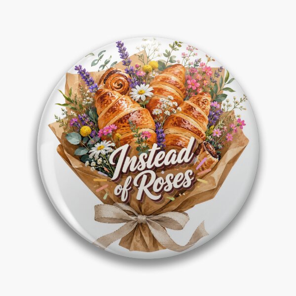 Item preview, Instead of Roses | Croissant Bouquet Cute Bakery Illustration designed and sold by UUniqueIImprint.