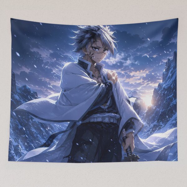 Item preview, Sanemi Shinazugawa Demon Slayer Snow Mountain Guardian designed and sold by mildaclairmo.