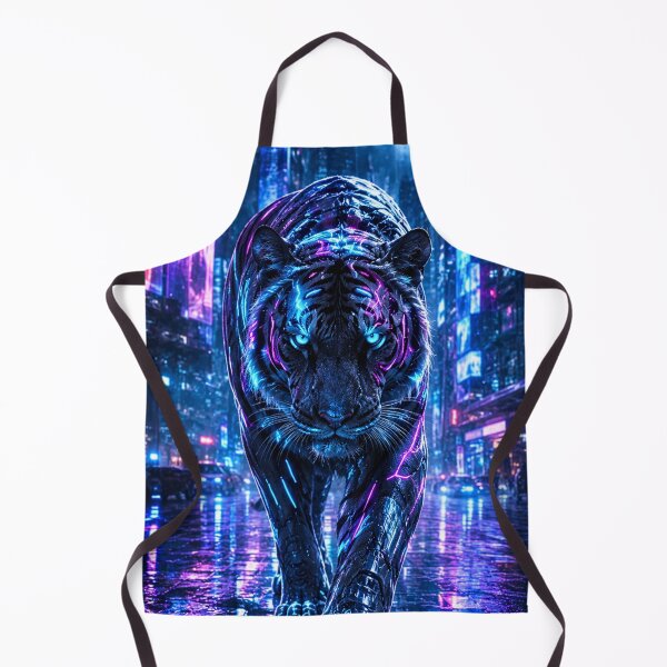 Item preview, Neon Cyber Tiger designed and sold by Gold&pixels.