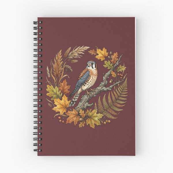 Item preview, American Kestrel Autumn Foliage Nature Design designed and sold by BirdsnStuff.