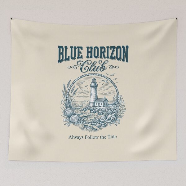 Item preview, Blue Horizon Club – Coastal Lighthouse Design designed and sold by Sea Gem.