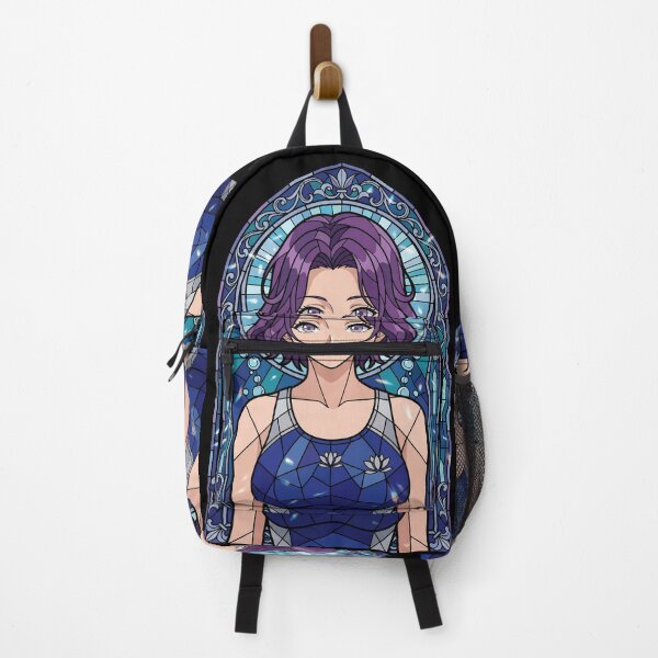 Item preview, Azusa Hamaoka Grand Blue Lotus Stained Glass Serene Portrait designed and sold by mildaclairmo.