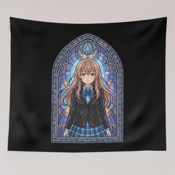 Item preview, Shouko Nishimiya A Silent Voice Blue School Stained Glass designed and sold by mildaclairmo.