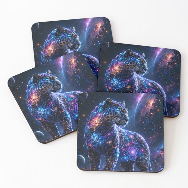 Item preview, Cosmic Nebula Leopard designed and sold by Gold&pixels.