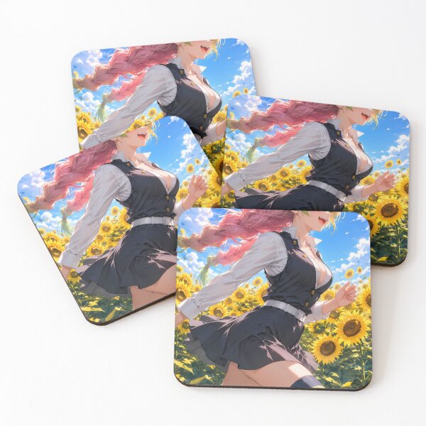 Item preview, Mitsuri Kanroji Demon Slayer Sunflower Field Joy designed and sold by mildaclairmo.
