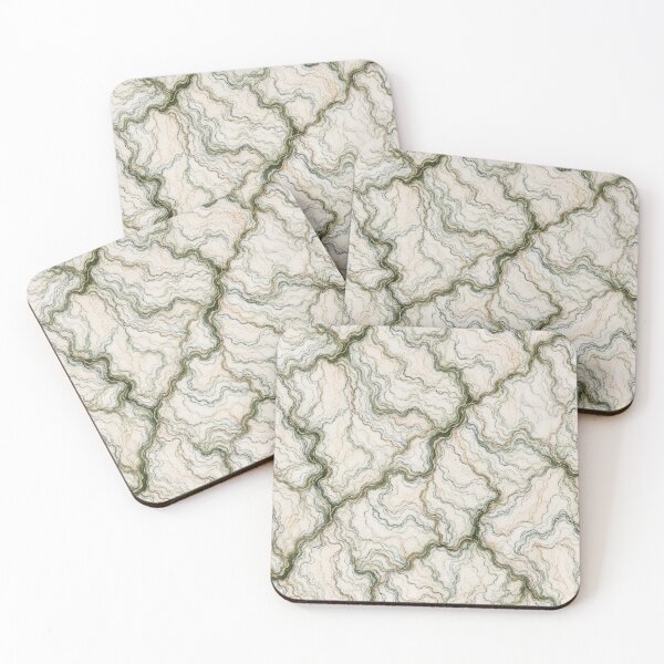 Item preview, Topographic Marble Vein Pattern | Seamless Green & Gold Natural Stone Texture designed and sold by AnimalAirtistry.