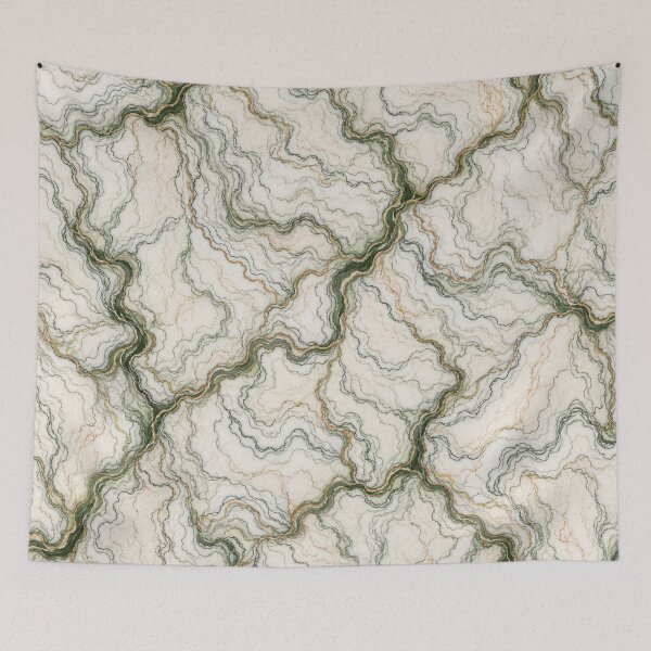 Item preview, Topographic Marble Vein Pattern | Seamless Green & Gold Natural Stone Texture designed and sold by AnimalAirtistry.