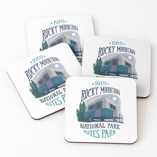 Item preview, Rocky Mountain National Park And Vintage Camper designed and sold by John Morris Illustration.