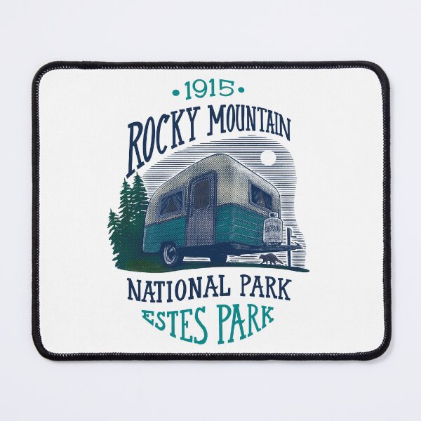 Item preview, Rocky Mountain National Park And Vintage Camper designed and sold by John Morris Illustration.