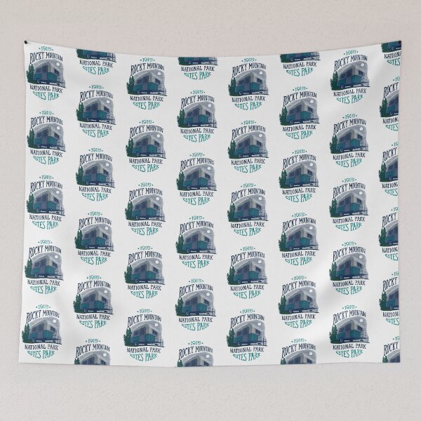 Item preview, Rocky Mountain National Park And Vintage Camper designed and sold by John Morris Illustration.