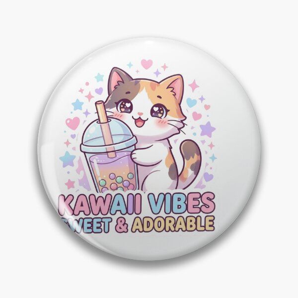 Item preview, Kawaii Vibes Sweet & Adorable Cat Bubble Tea Cute Anime Sticker Design designed and sold by Shivamartwark.