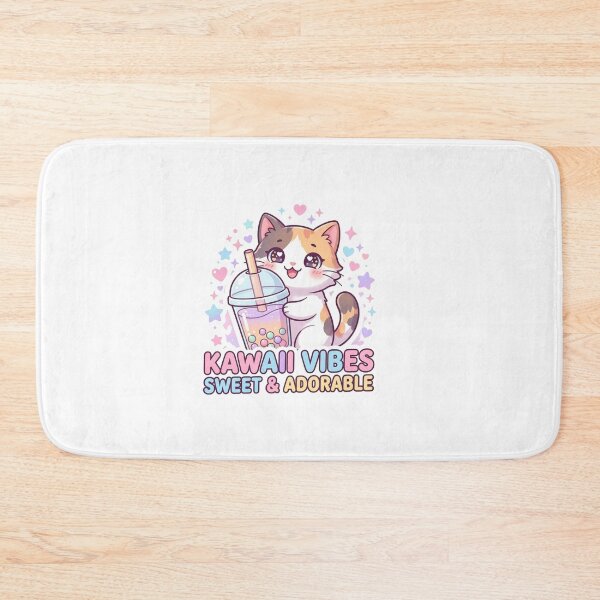 Item preview, Kawaii Vibes Sweet & Adorable Cat Bubble Tea Cute Anime Sticker Design designed and sold by Shivamartwark.