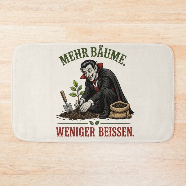 Item preview, Funny Eco Vampire Planting Tree – Mehr Bäume Weniger Beißen designed and sold by Alpine-Ink.