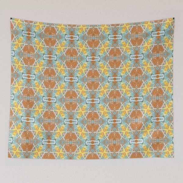 Item preview, Abstract Geometric Pattern in Yellow, Orange and Blue designed and sold by SweetLilith.