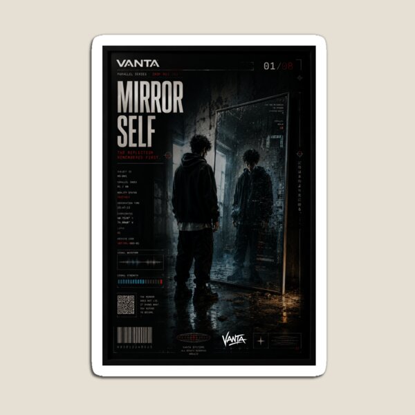 Item preview, MIRROR SELF | Psychological Wall Art Print | Dark Surreal Poster designed and sold by VANTALAB.