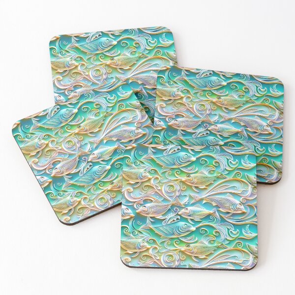 Item preview, School of fish designed and sold by FoldedRainbow.