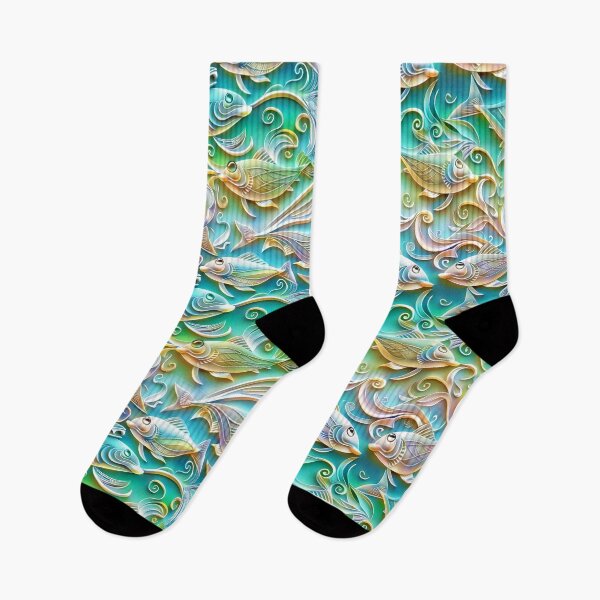 Item preview, School of fish designed and sold by FoldedRainbow.