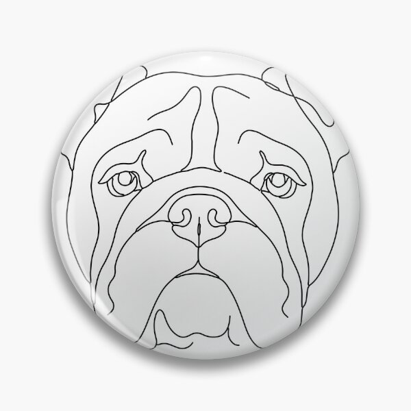 Item preview, English Bulldog Face Line Art Print, Minimalist Dog Portrait, Continuous Line Drawing designed and sold by TM DESIGNS AND MORE.