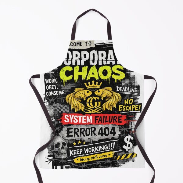 Item preview, Corporate Chaos – Anti‑Design Rebellion Poster | Glitch Punk Graphic Art designed and sold by Shadowframe Studios.