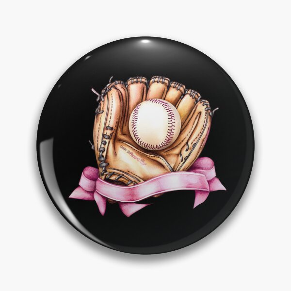 Item preview, Baseball Glove with Pink Ribbon designed and sold by rustonpoldoks.