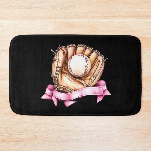 Item preview, Baseball Glove with Pink Ribbon designed and sold by rustonpoldoks.