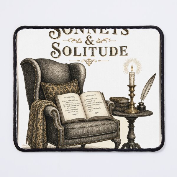 Item preview, Sonnets & Solitude Antique Book Printing Poetry Design designed and sold by BoosterShop.