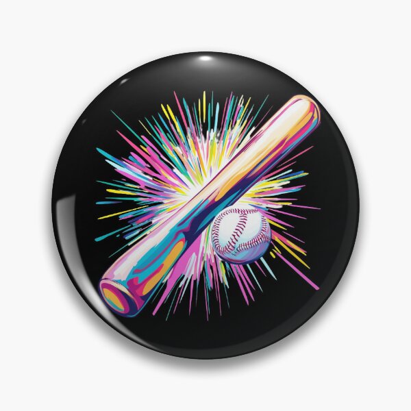 Item preview, Vibrant Baseball Bat and Ball designed and sold by rustonpoldoks.
