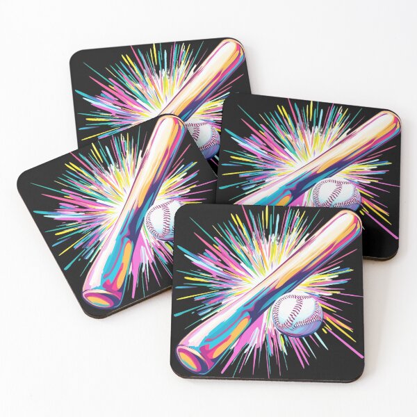 Item preview, Vibrant Baseball Bat and Ball designed and sold by rustonpoldoks.