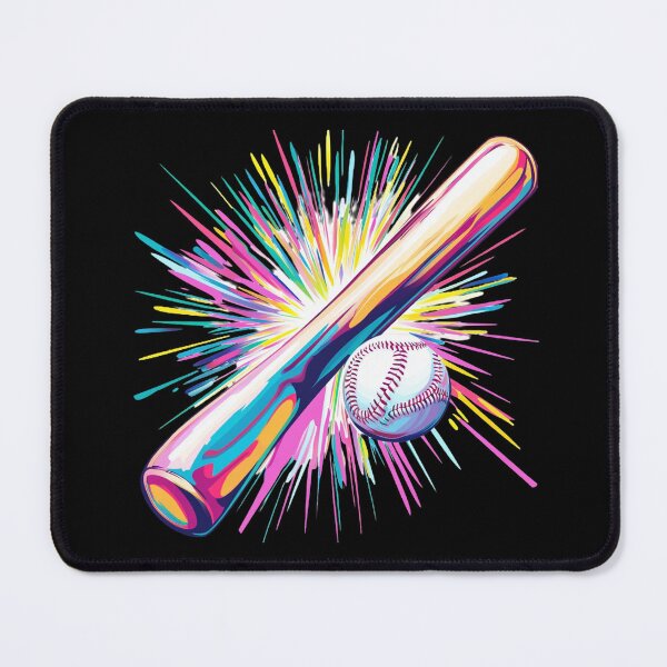 Item preview, Vibrant Baseball Bat and Ball designed and sold by rustonpoldoks.
