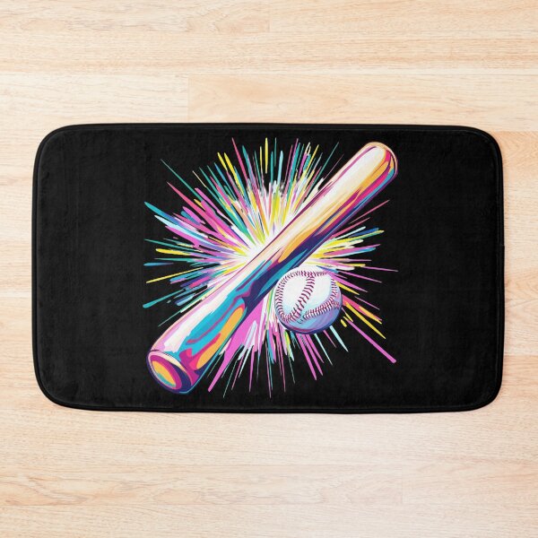 Item preview, Vibrant Baseball Bat and Ball designed and sold by rustonpoldoks.