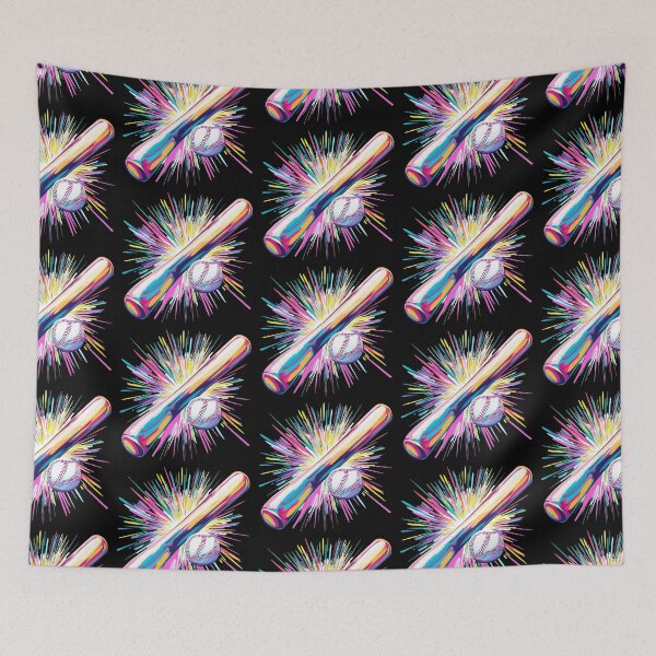 Item preview, Vibrant Baseball Bat and Ball designed and sold by rustonpoldoks.