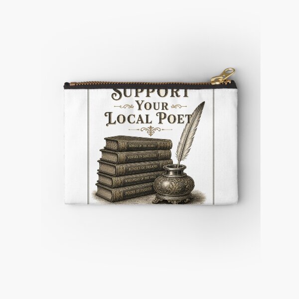 Item preview, Support Your Local Poet Vintage Letterpress Design designed and sold by BoosterShop.
