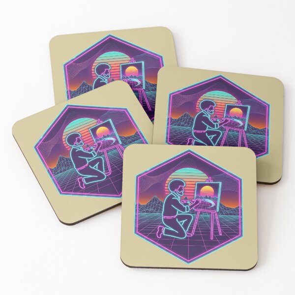 Item preview, Bob Ross Synthwave Art designed and sold by Karamram Studio.