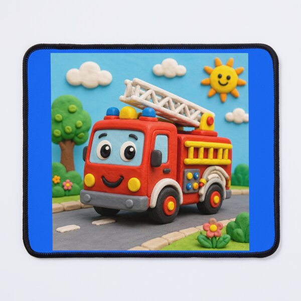 Item preview, Firetruck - clay designed and sold by AcornAndPebble.