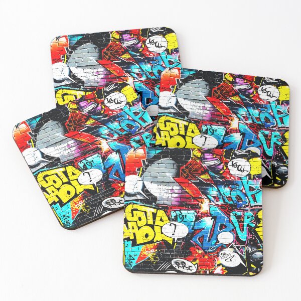 Item preview, Grafitti-Inspired Colorful Urban Industrial Mural-Style Art  designed and sold by DEC02.