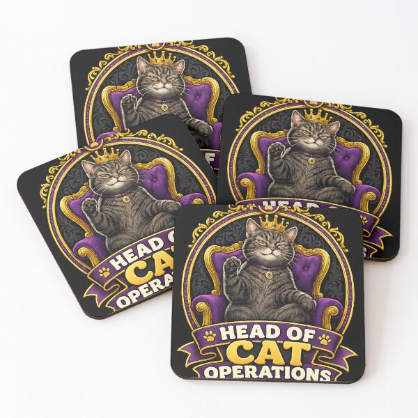 Item preview, Regal Cat Operations Boss Funny Feline Throne designed and sold by Retro Rascals Co..