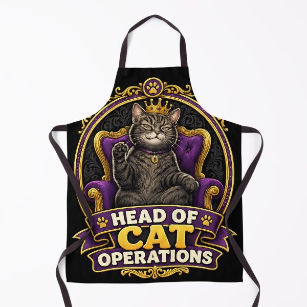Item preview, Regal Cat Operations Boss Funny Feline Throne designed and sold by Retro Rascals Co..
