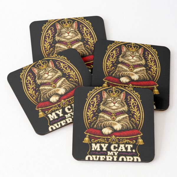 Item preview, My Cat My Overlord Funny Regal Feline designed and sold by Retro Rascals Co..