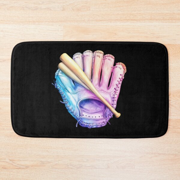 Item preview, Colorful Baseball Glove and Bat designed and sold by rustonpoldoks.