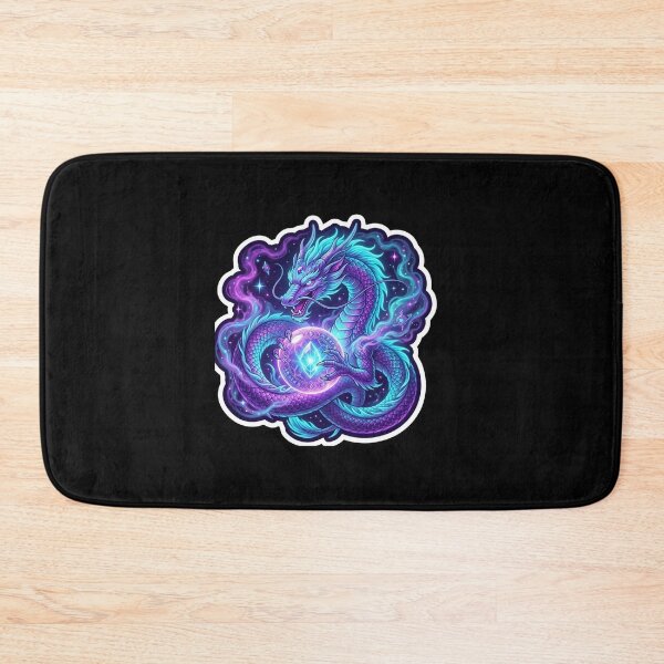 Item preview, Cosmic Mystic Dragon with Magic Crystal Orb | Neon designed and sold by Shivamartwark.