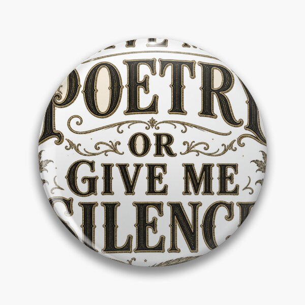 Item preview, Give Me Poetry or Give Me Silence typography designed and sold by BoosterShop.