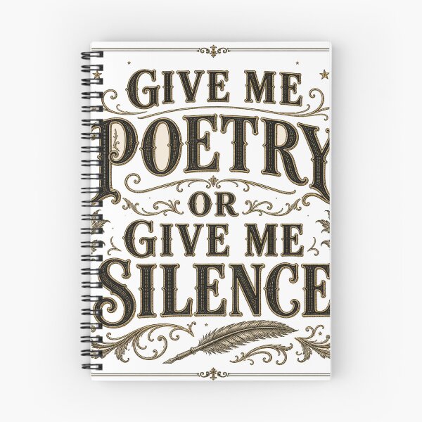 Item preview, Give Me Poetry or Give Me Silence typography designed and sold by BoosterShop.
