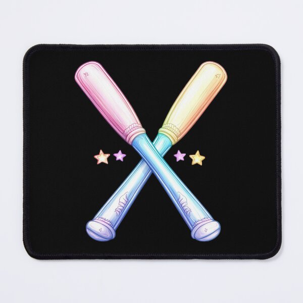 Item preview, Colorful Crossed Baseball Bats designed and sold by rustonpoldoks.